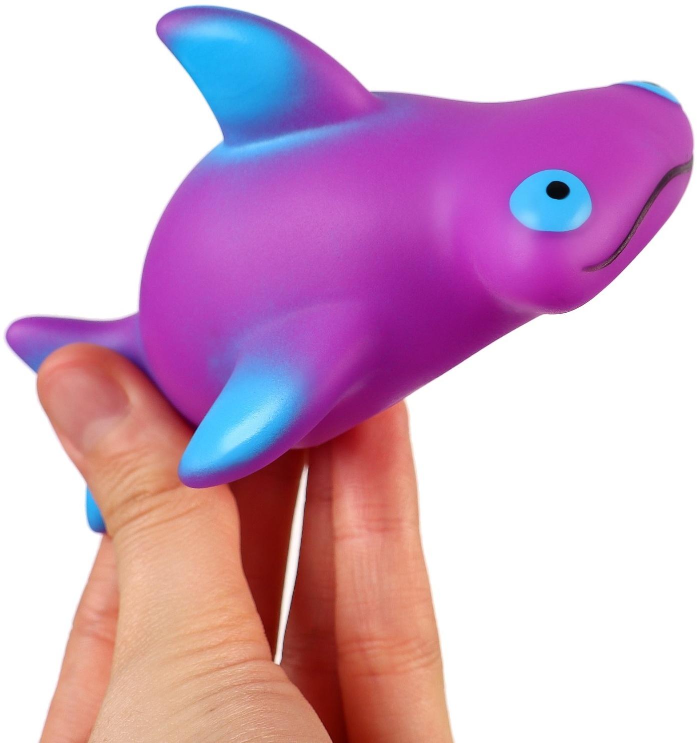 Набор игрушек для ванны «Море», с пищалкой, 6 шт, Крошка Я