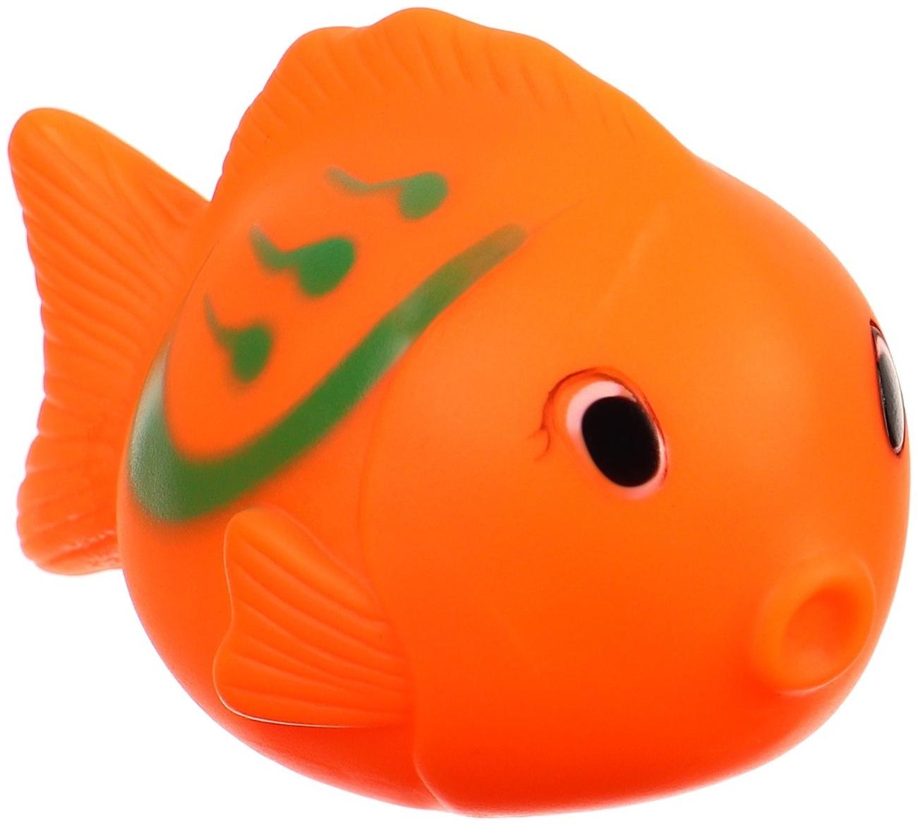 Набор игрушек для ванны «Мир моря», с пищалкой, 6 шт, Крошка Я