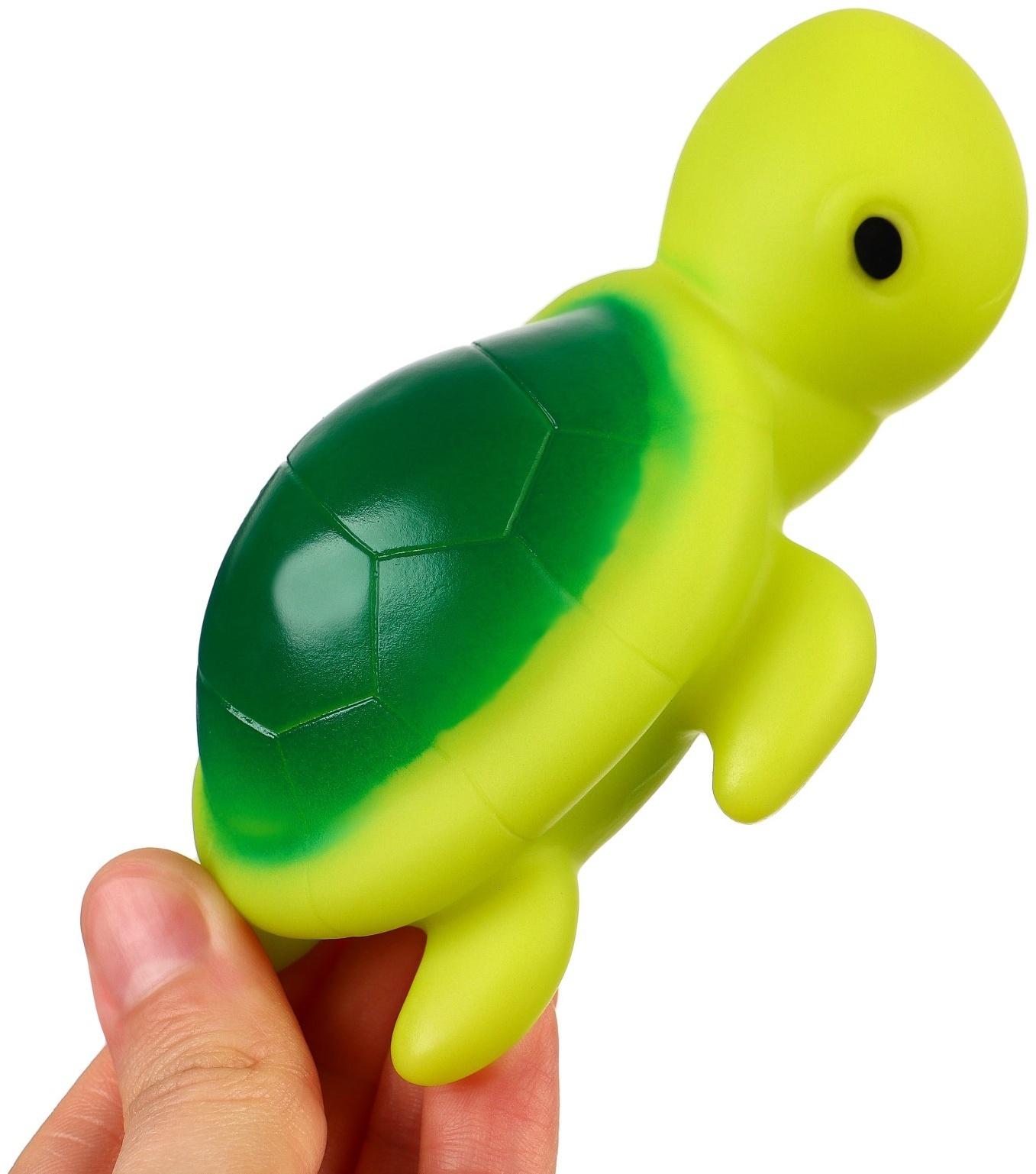 Набор игрушек для ванны «Мир моря», с пищалкой, 6 шт, Крошка Я