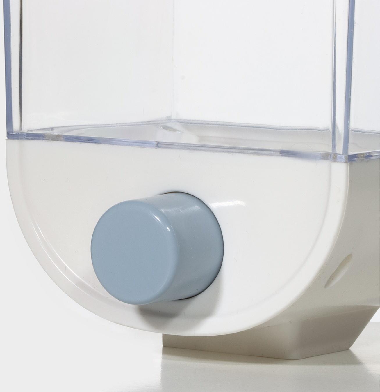 Контейнер - дозатор для хранения сыпучих RICCO, 11,8×9,5×19 см, 1 л, на 1 кг, цвет белый