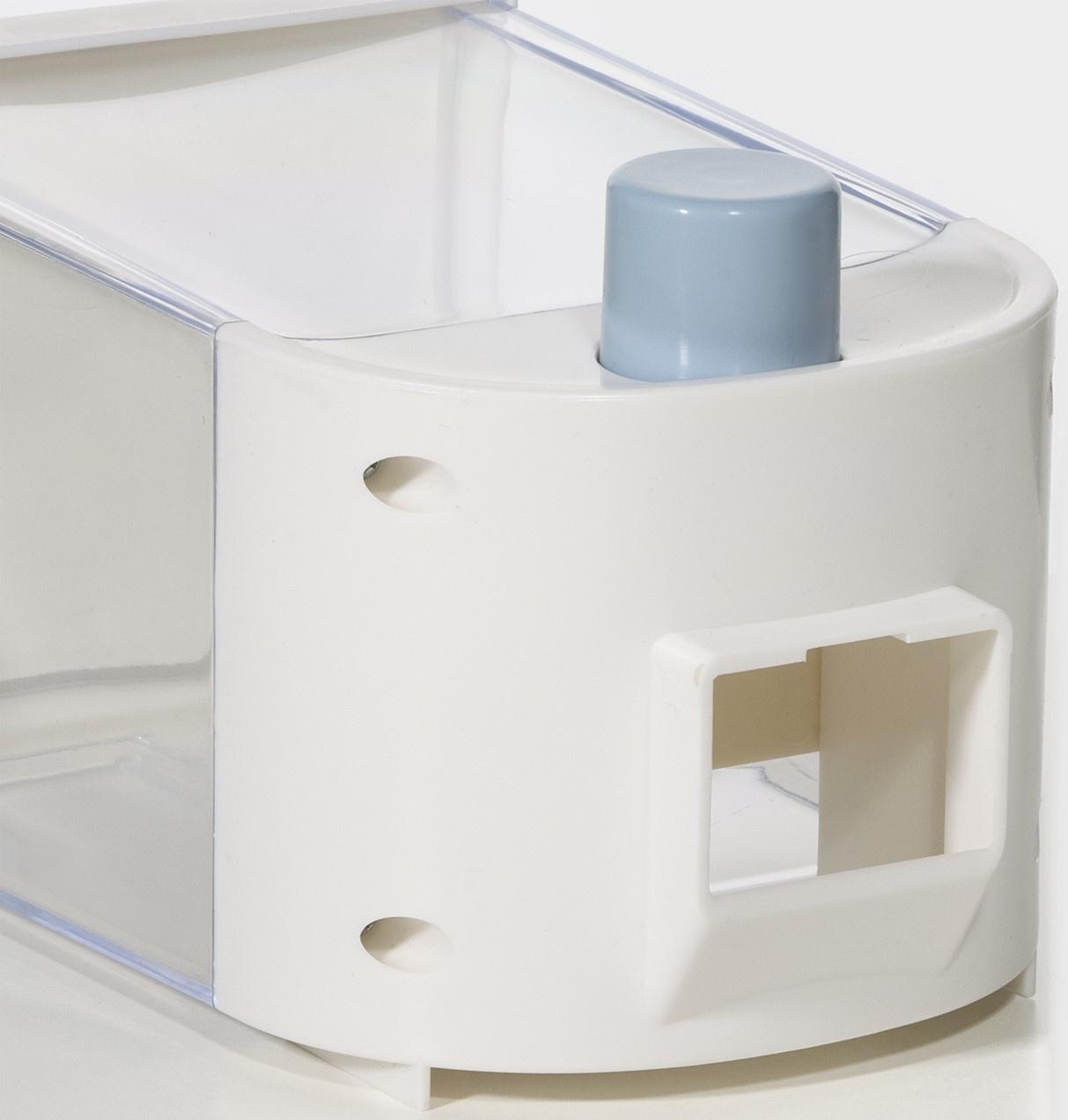 Контейнер - дозатор для хранения сыпучих RICCO, 11,8×9,5×19 см, 1 л, на 1 кг, цвет белый