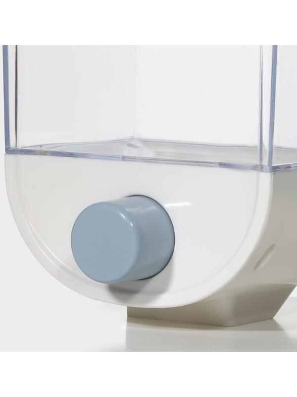 Контейнер - дозатор для хранения сыпучих RICCO, 11,8×9,5×19 см, 1 л, на 1 кг, цвет белый