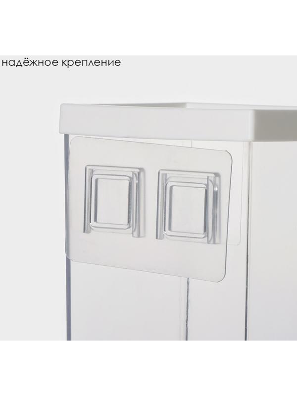 Контейнер - дозатор для хранения сыпучих RICCO, 11,8×9,5×19 см, 1 л, на 1 кг, цвет белый