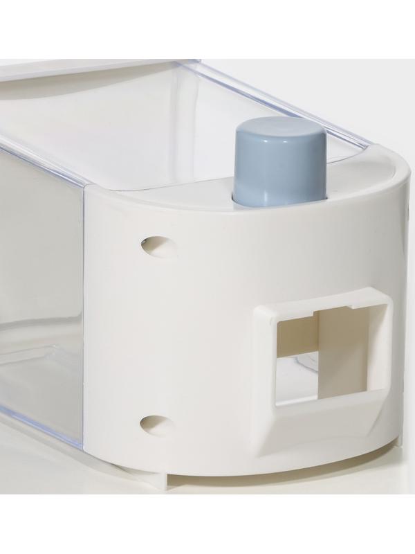 Контейнер - дозатор для хранения сыпучих RICCO, 11,8×9,5×19 см, 1 л, на 1 кг, цвет белый