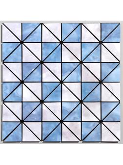 Панель самоклеящаяся 30*30см мягкая, треугольники синие