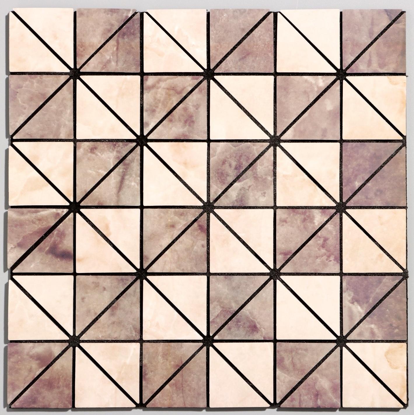 Панель самоклеящаяся 30*30см мягкая, треугольники коричневые