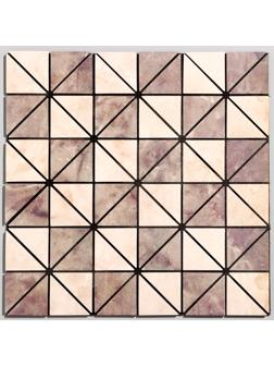 Панель самоклеящаяся 30*30см мягкая, треугольники коричневые