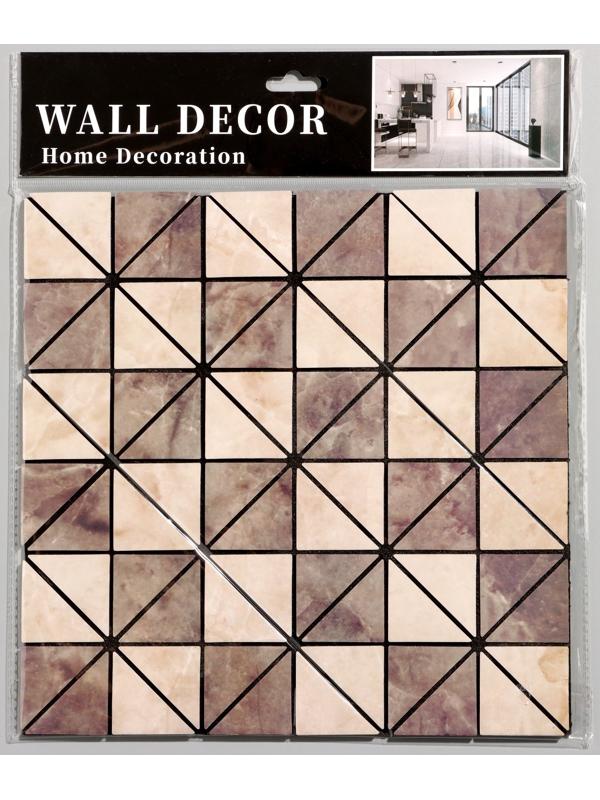 Панель самоклеящаяся 30*30см мягкая, треугольники коричневые