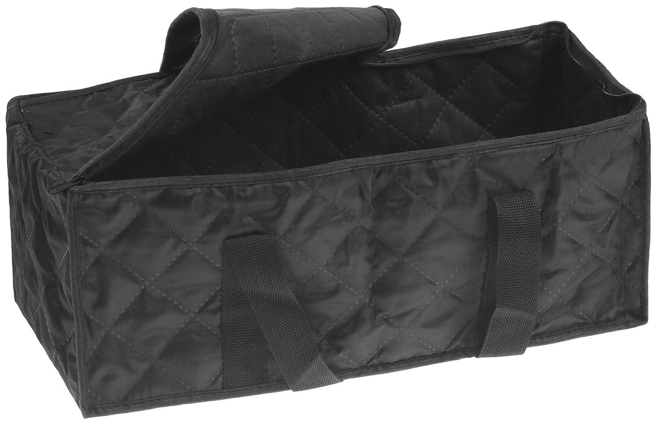 Сумка - органайзер автомобильная, оксфорд, стеганый, черный