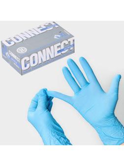 Перчатки нитриловые «Nitrile», смотровые, нестерильные, размер XL, 200 шт/уп (100 пар), цвет голубой