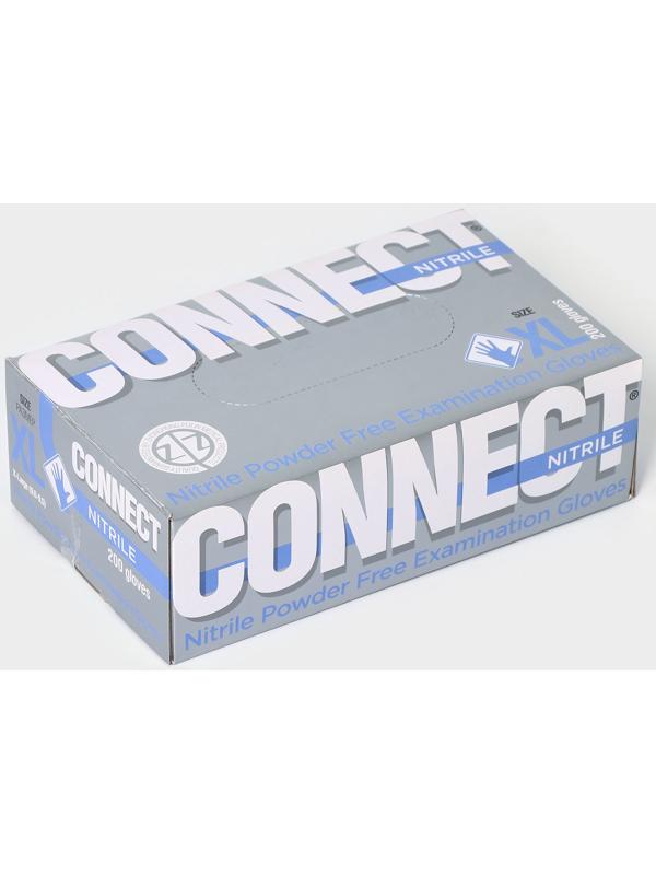 Перчатки нитриловые «Nitrile», смотровые, нестерильные, размер XL, 200 шт/уп (100 пар), цвет голубой