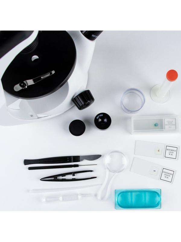 Микроскоп лабораторный кратность 80,200,400, подсветка