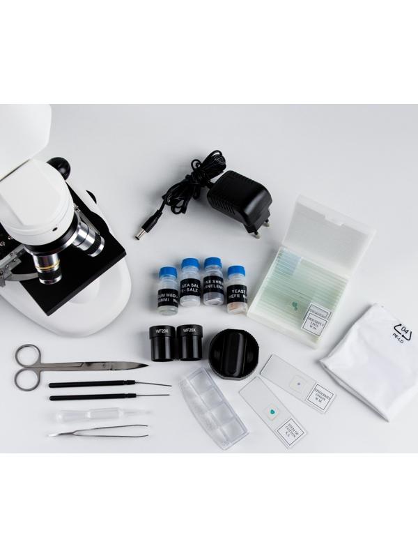 Микроскоп лабораторный кратность 40,100,400, подсветка