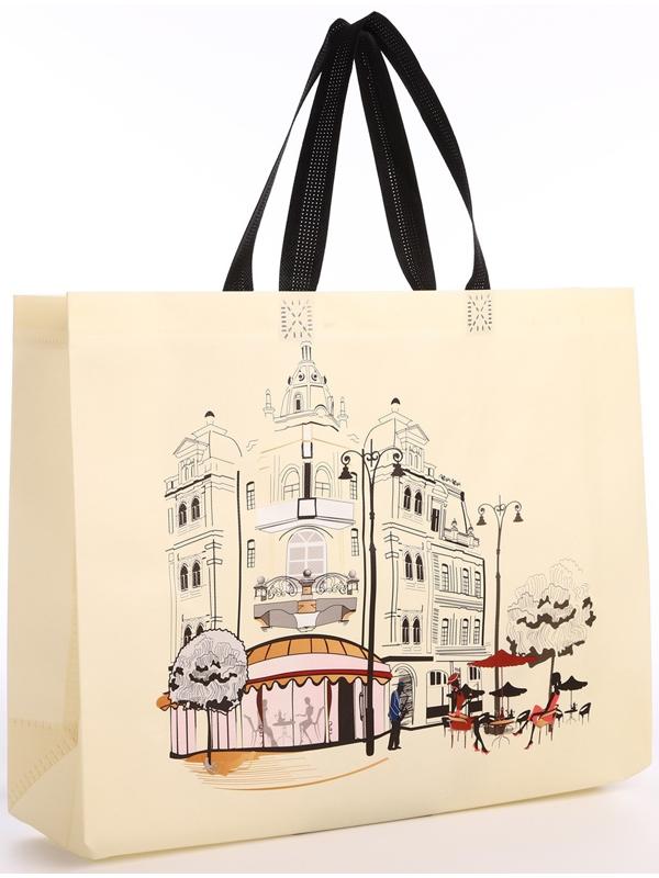 Сумка без застёжки, цвет бежевый