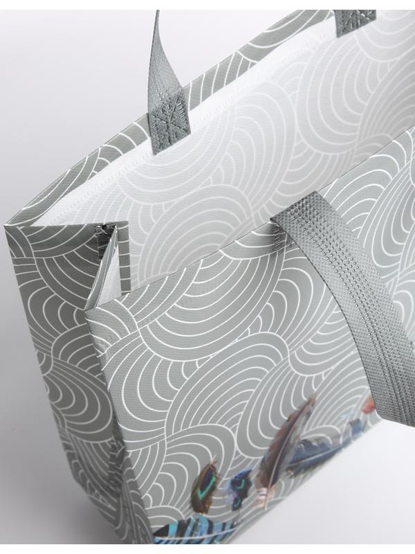 Сумка без застёжки, цвет серый