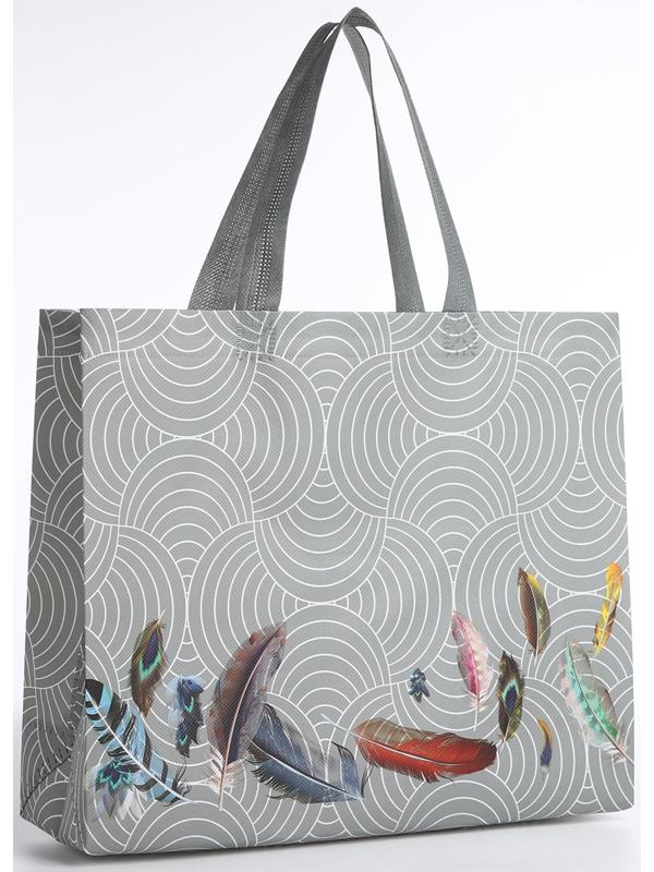 Сумка без застёжки, цвет серый