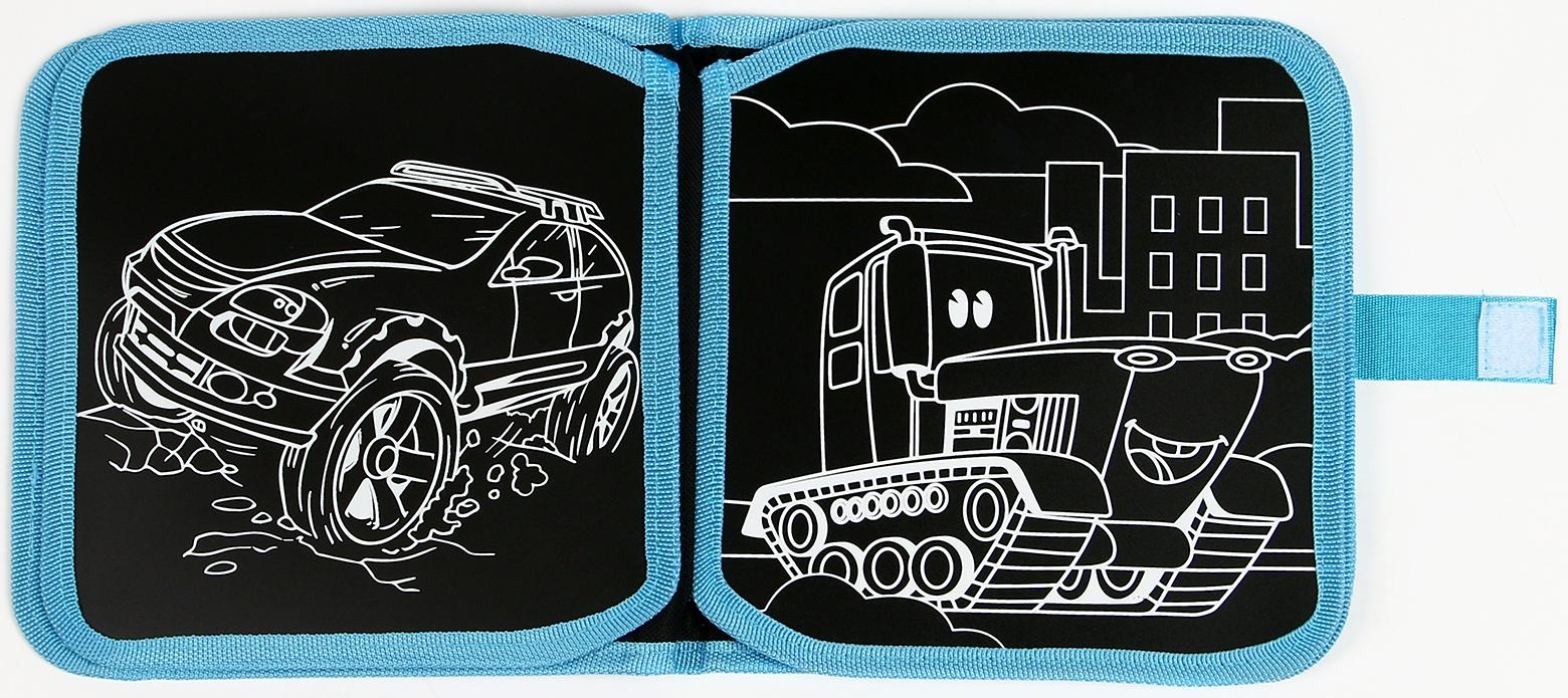 Книга раскраска многоразовая «Крутые тачки»