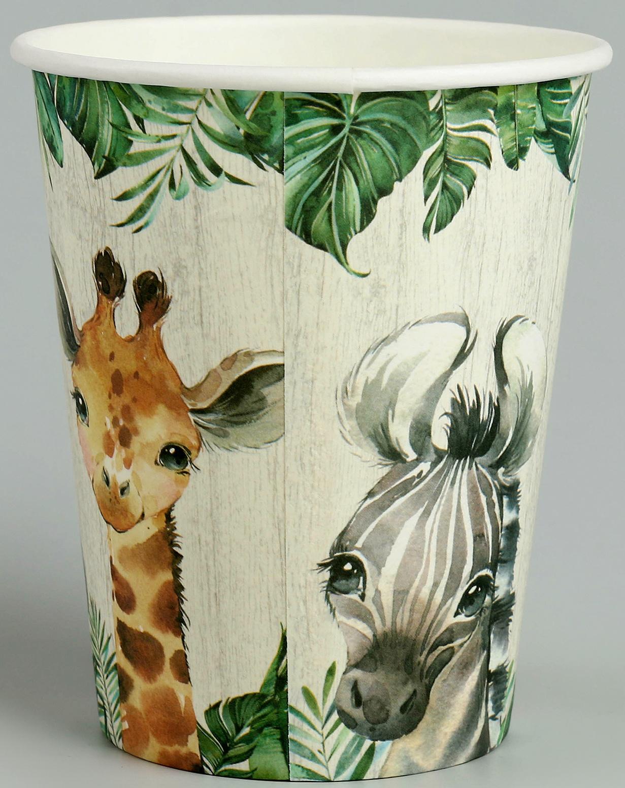 Стаканы бумажные «Животные», 6 шт