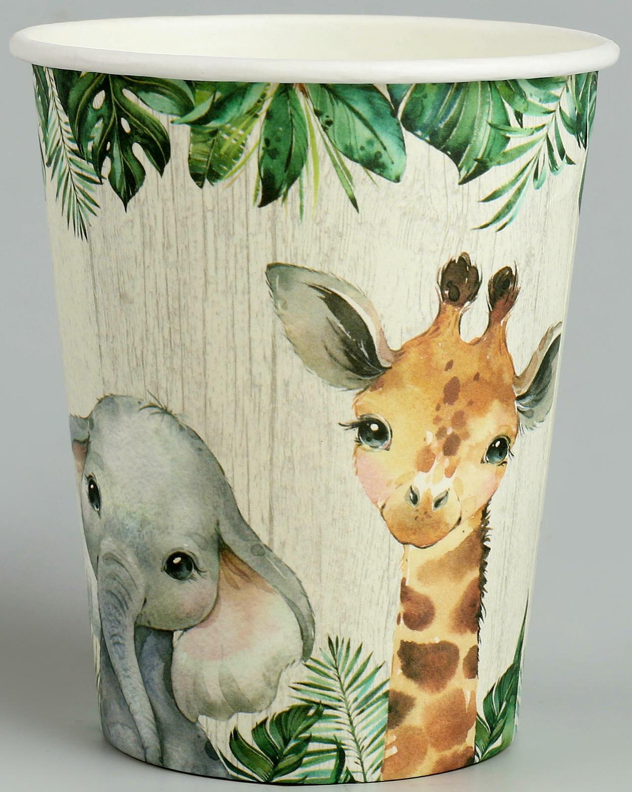 Стаканы бумажные «Животные», 6 шт