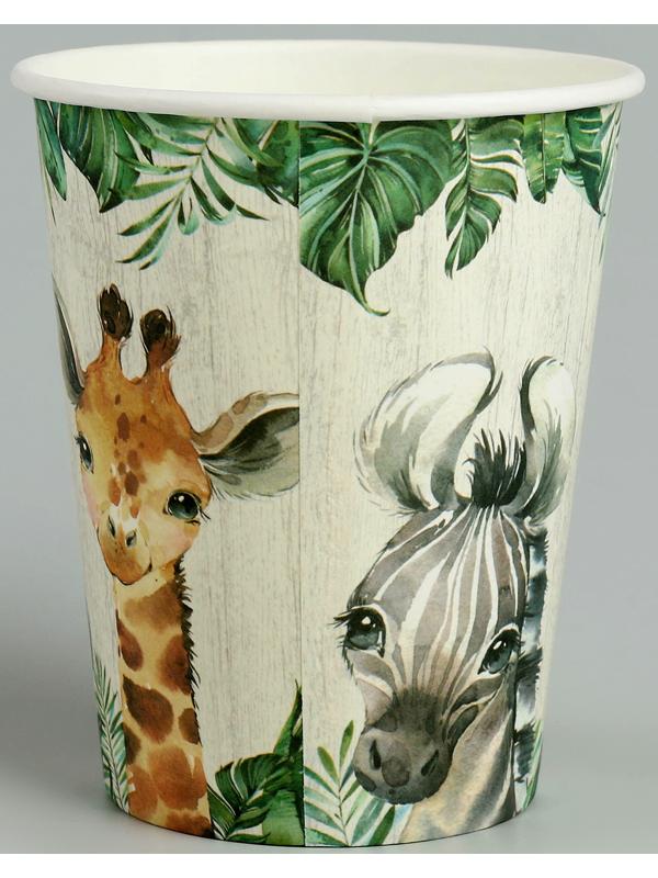 Стаканы бумажные «Животные», 6 шт