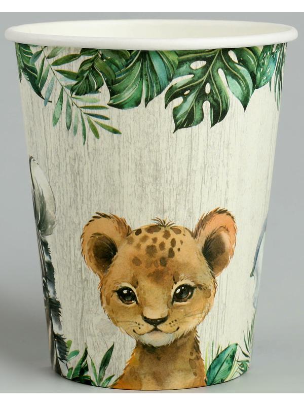Стаканы бумажные «Животные», 6 шт