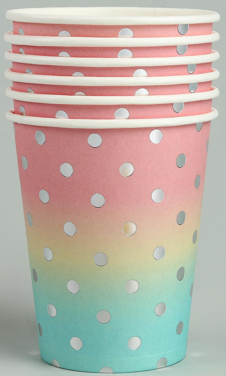 Стаканы бумажные «Летние краски», 6 шт