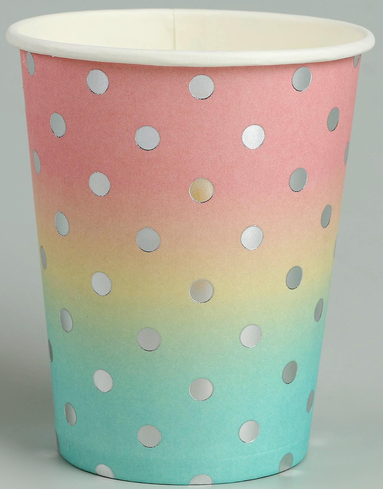 Стаканы бумажные «Летние краски», 6 шт