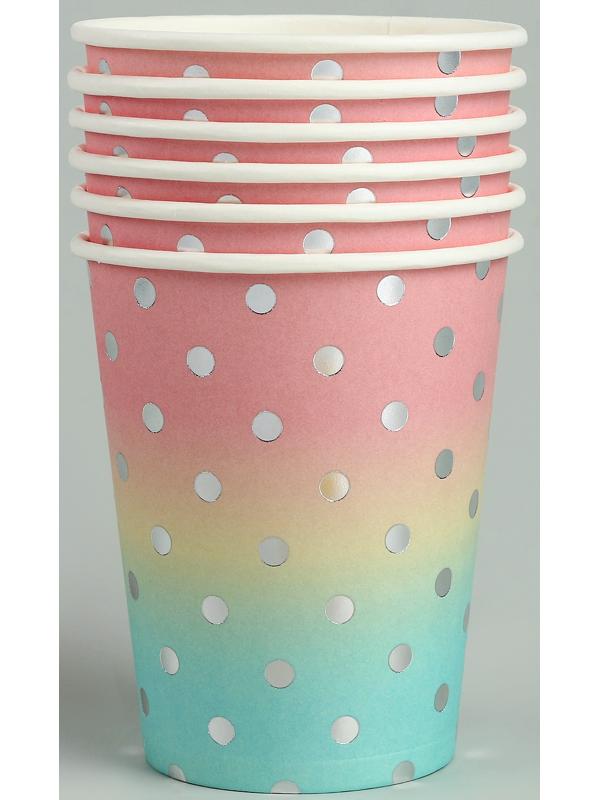 Стаканы бумажные «Летние краски», 6 шт