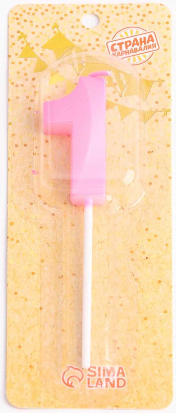 Свеча в торт на шпажке «Грань», цифра 