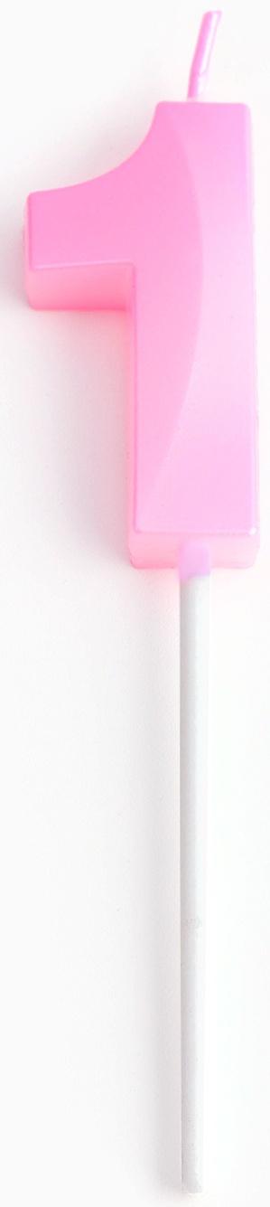 Свеча в торт на шпажке «Грань», цифра 