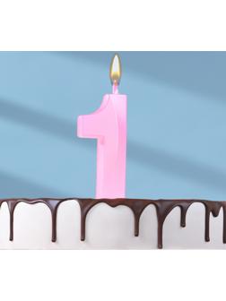 Свеча в торт на шпажке «Грань», цифра 