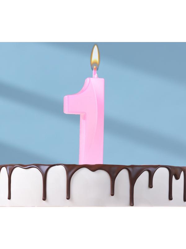 Свеча в торт на шпажке «Грань», цифра 