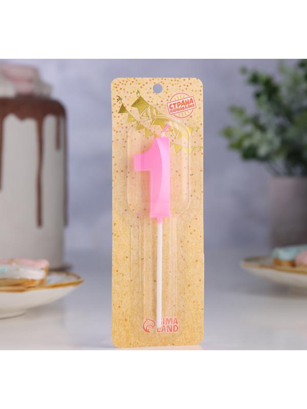 Свеча в торт на шпажке «Грань», цифра 