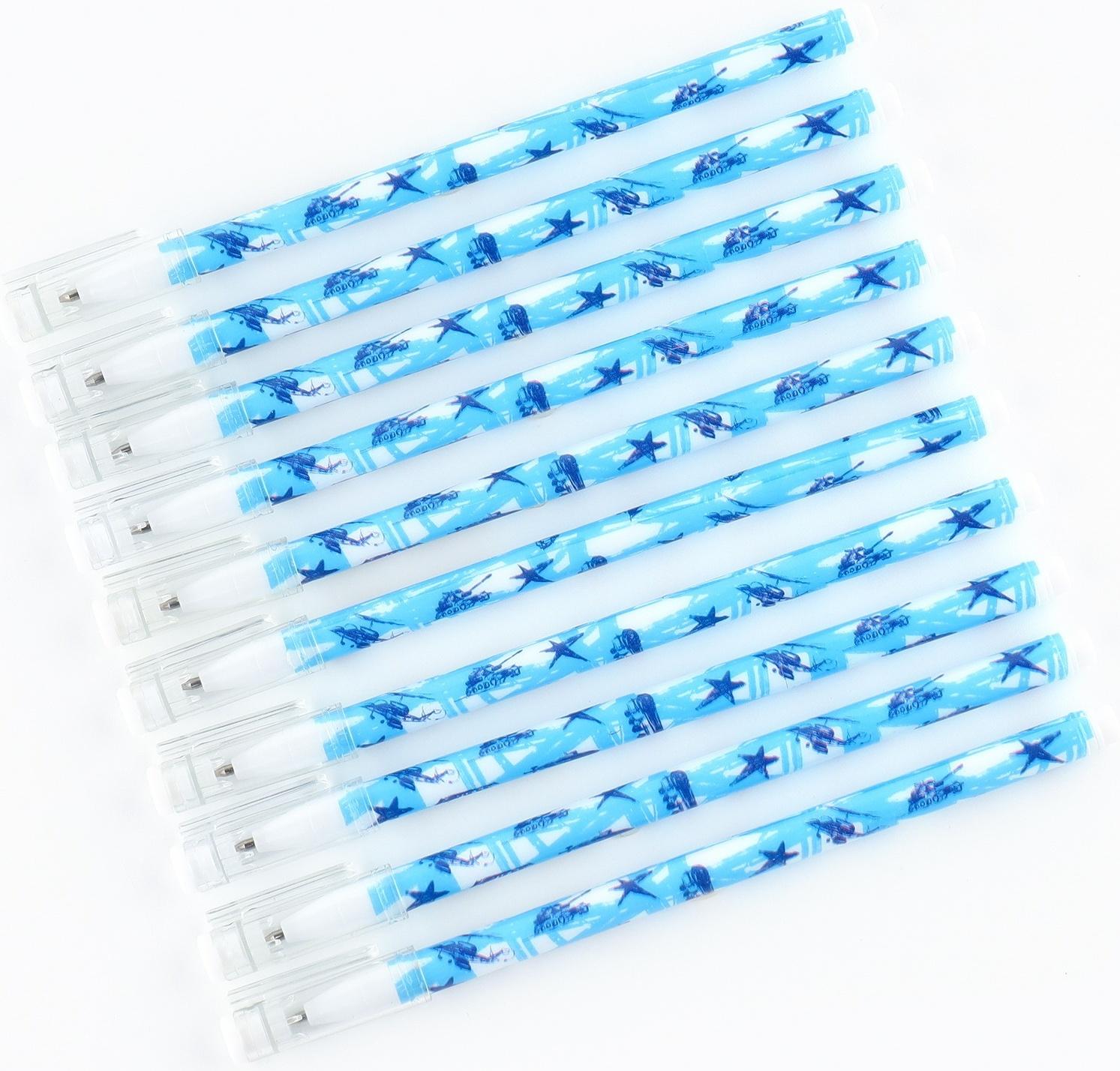 Ручка пластик шариковая, синяя паста, 0,5 мм «Танки»