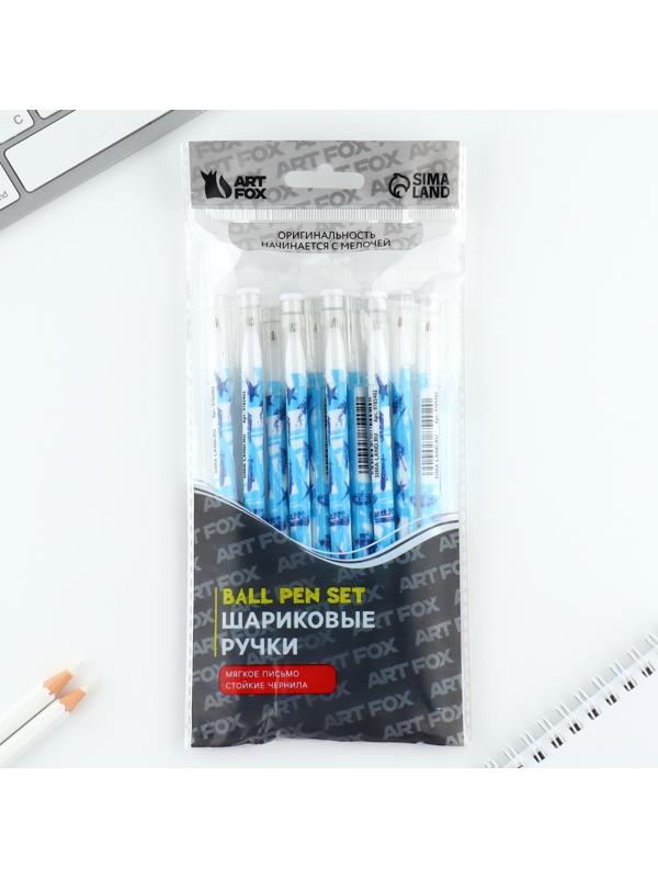 Ручка пластик шариковая, синяя паста, 0,5 мм «Танки»