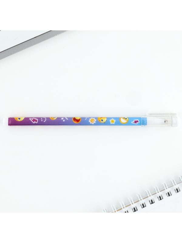 Ручка пластик шариковая, синяя паста, 0,5 мм «Улыбайся»