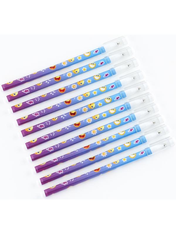 Ручка пластик шариковая, синяя паста, 0,5 мм «Улыбайся»