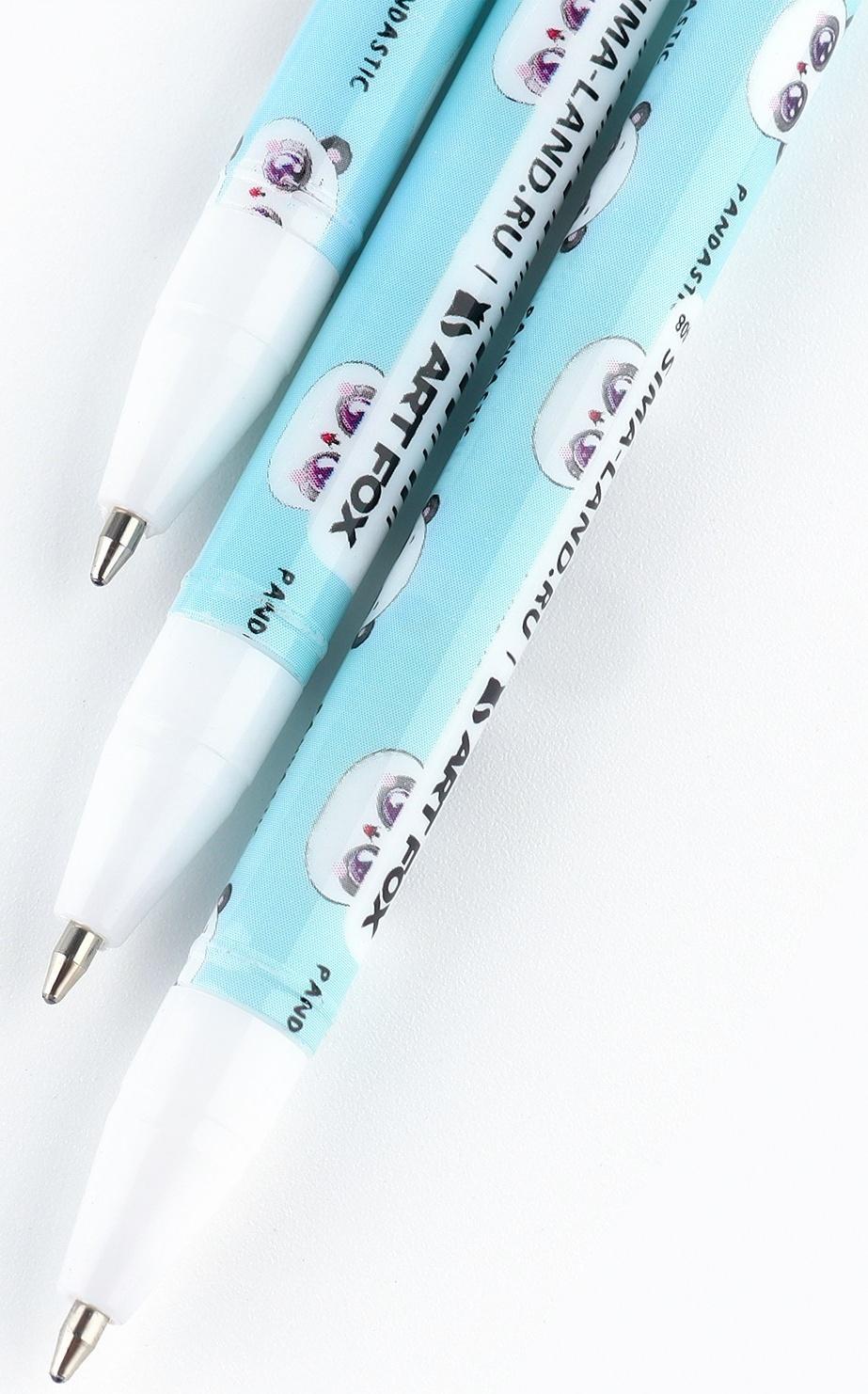 Ручка пластик шариковая, синяя паста, 0,5 мм «Пандастик»