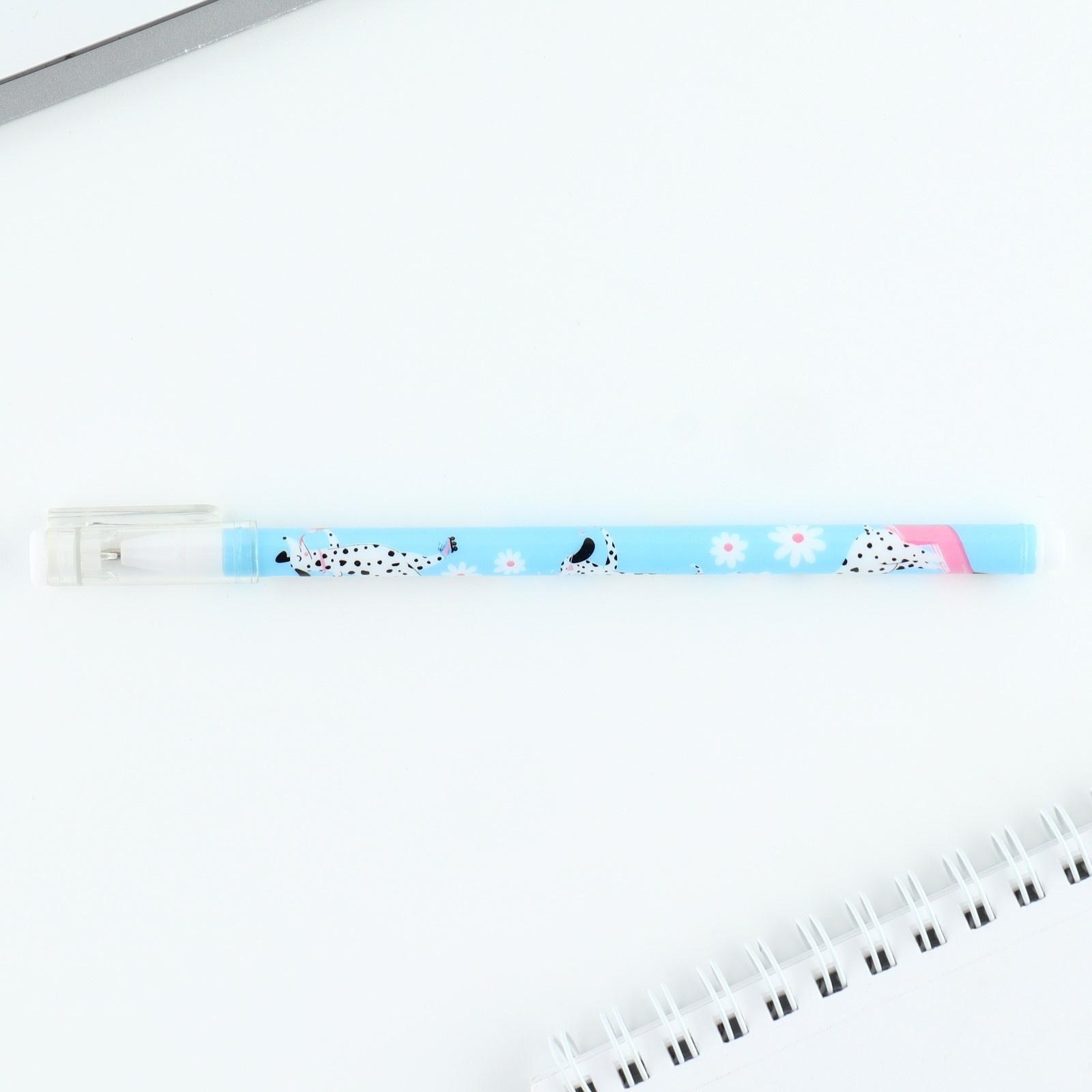 Ручка пластик шариковая, синяя паста, 0,5 мм «Далматинцы»