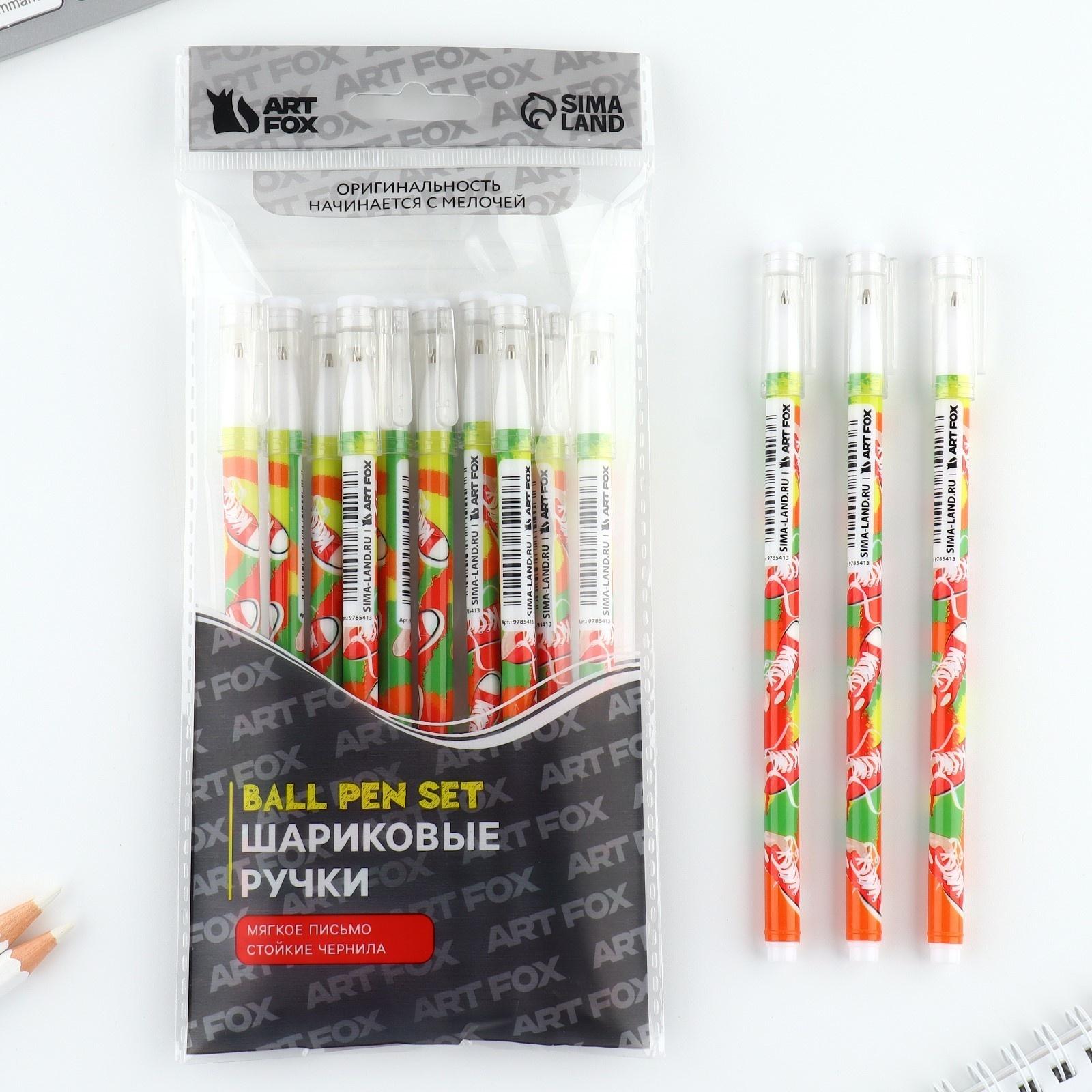 Ручка пластик шариковая, синяя паста, 0,5 мм «Кеды»