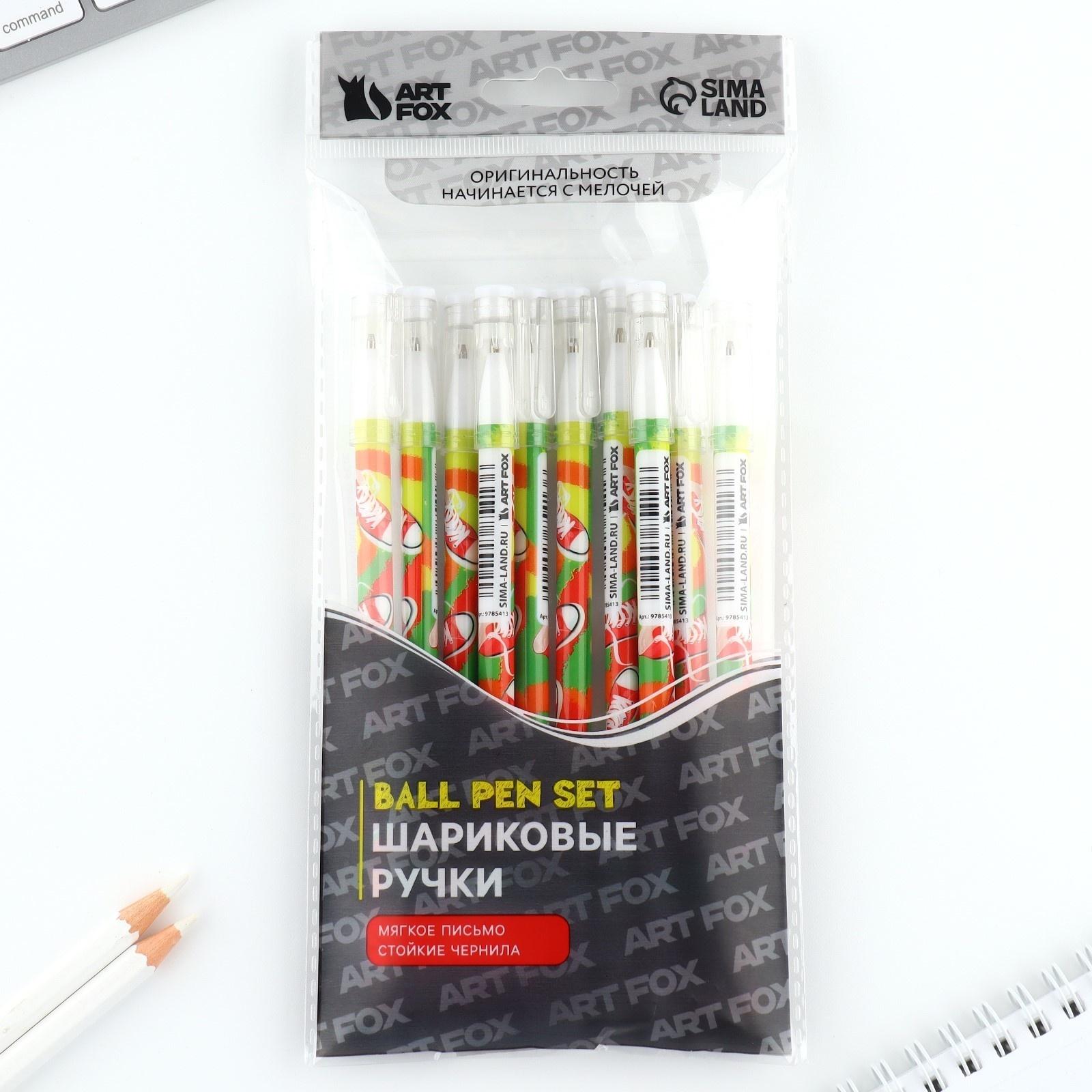 Ручка пластик шариковая, синяя паста, 0,5 мм «Кеды»