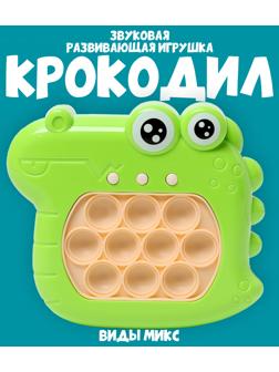 Развивающая игрушка «Крокодил» с подвесом, свет, звук, виды МИКС