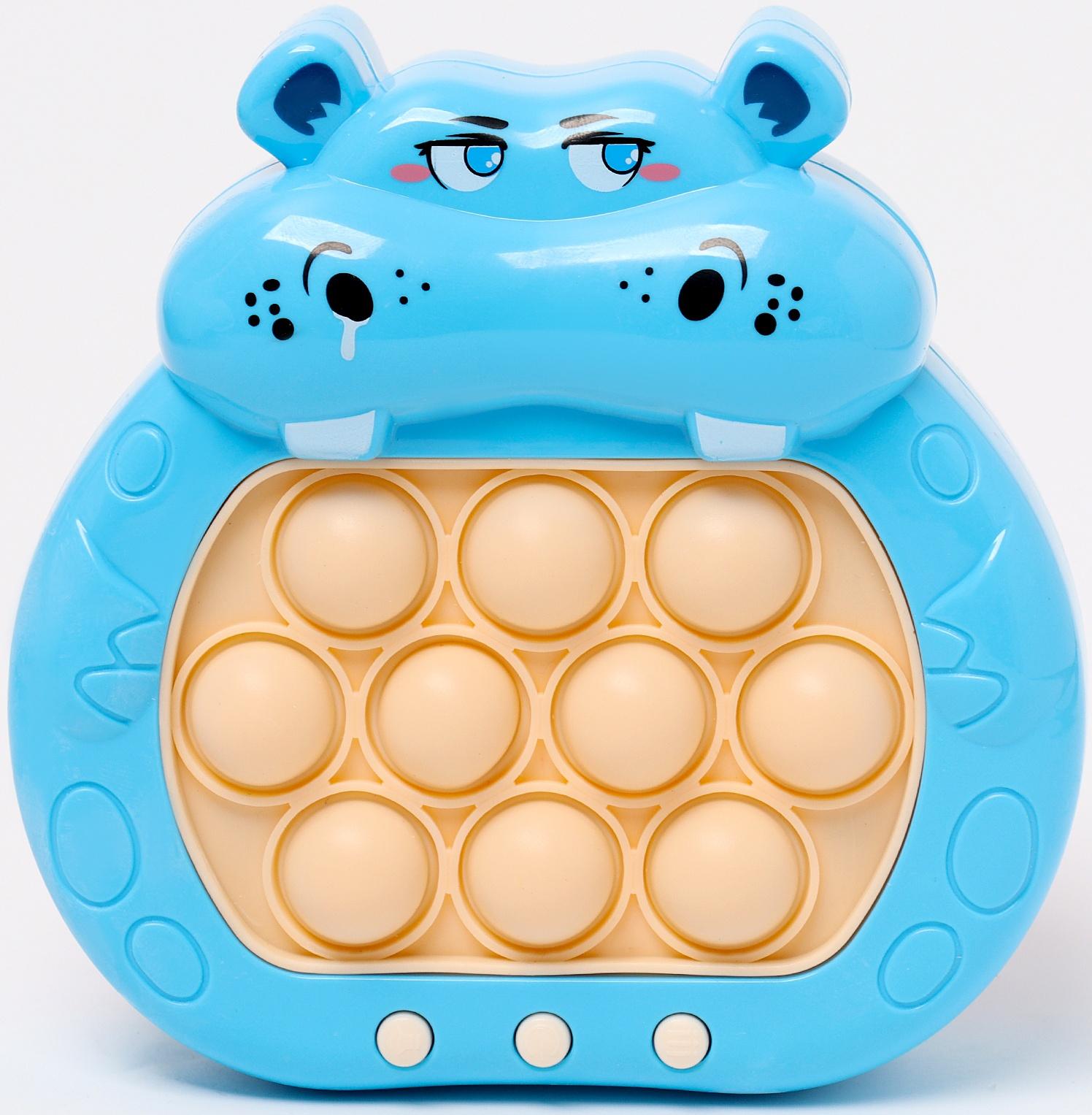 Развивающая игрушка «Бегемотик» с подвесом, свет, звук, виды МИКС