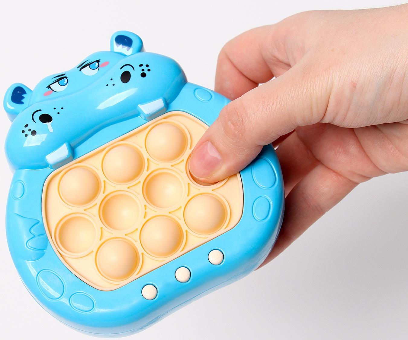 Развивающая игрушка «Бегемотик» с подвесом, свет, звук, виды МИКС