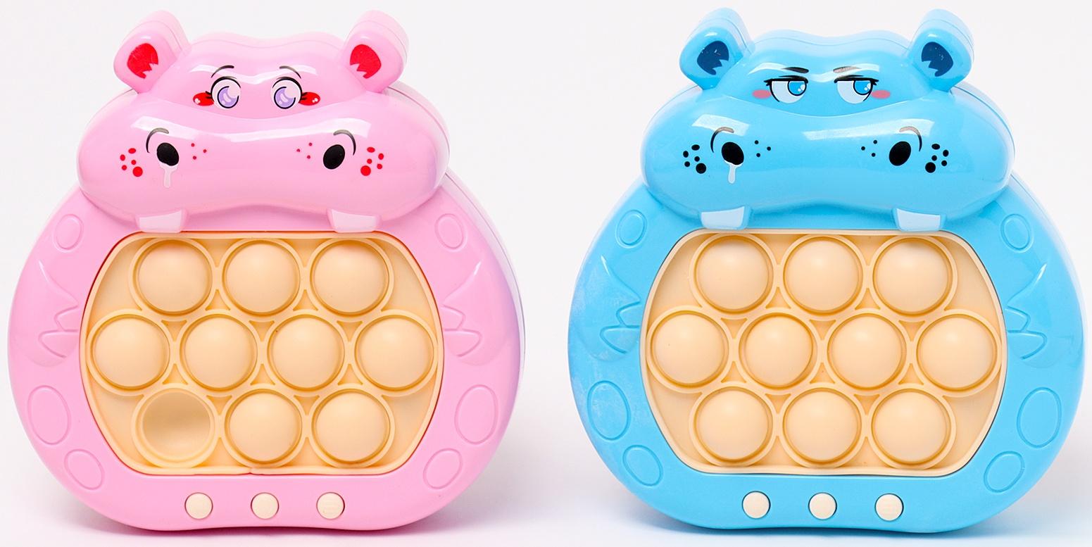 Развивающая игрушка «Бегемотик» с подвесом, свет, звук, виды МИКС