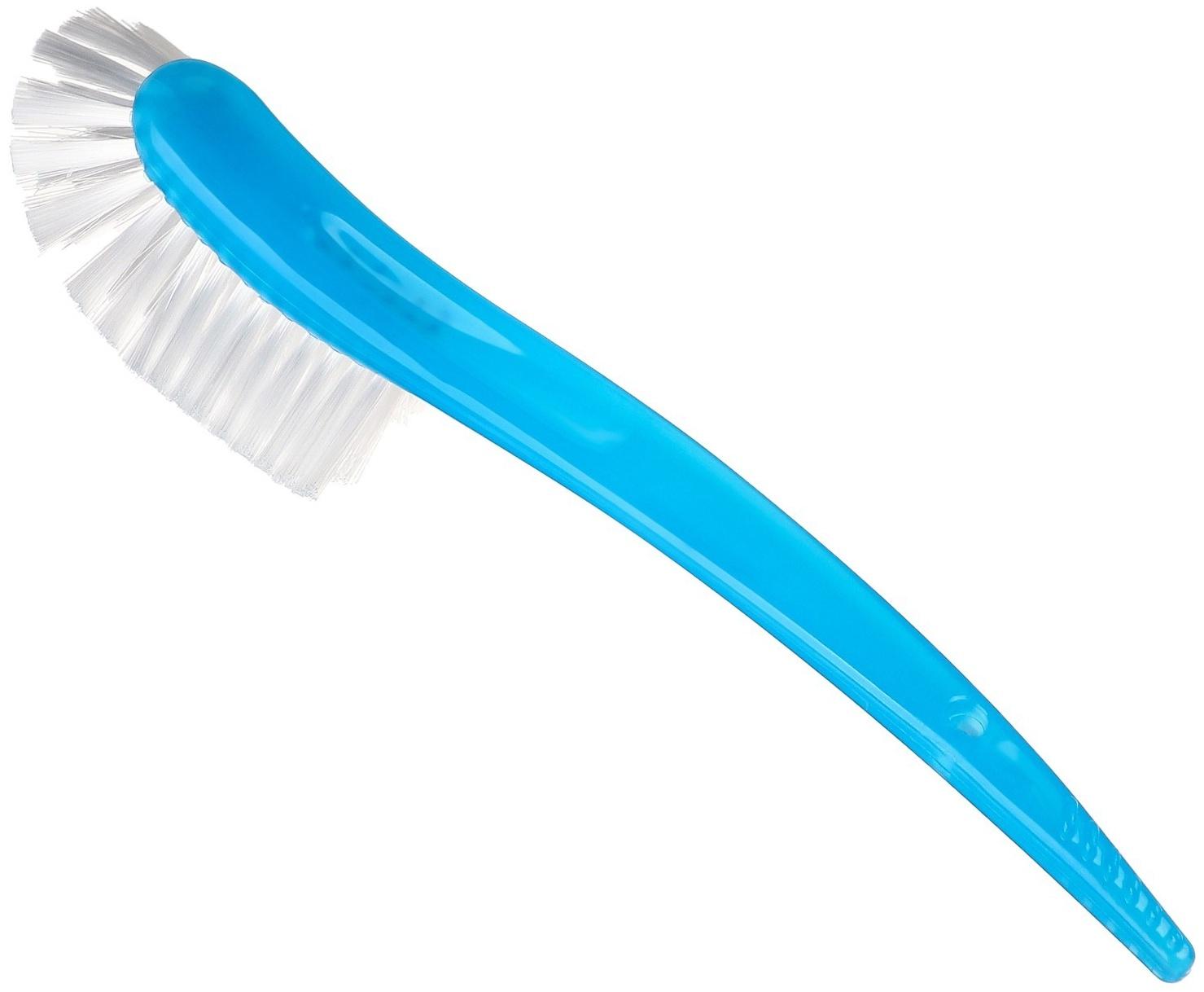 Щетка для мытья бутылочек и сосок, 25х9см., цвет голубой