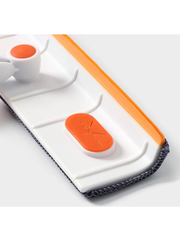 Окномойка с насадкой из микрофибры Raccon, фиксатор, стальная телескопическая ручка, 28×7×93(137) см