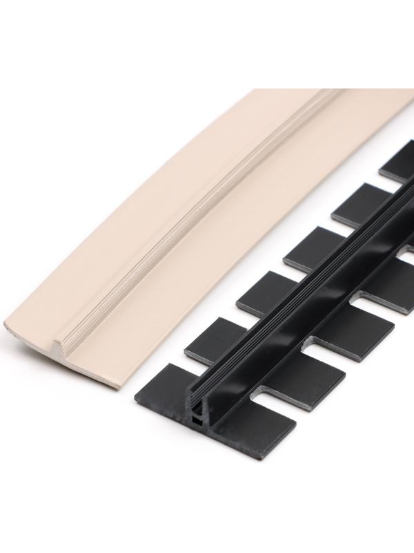 Гибкий порог с крепежом SmartProfile BR 224 Дуб крафт серый, 3 м