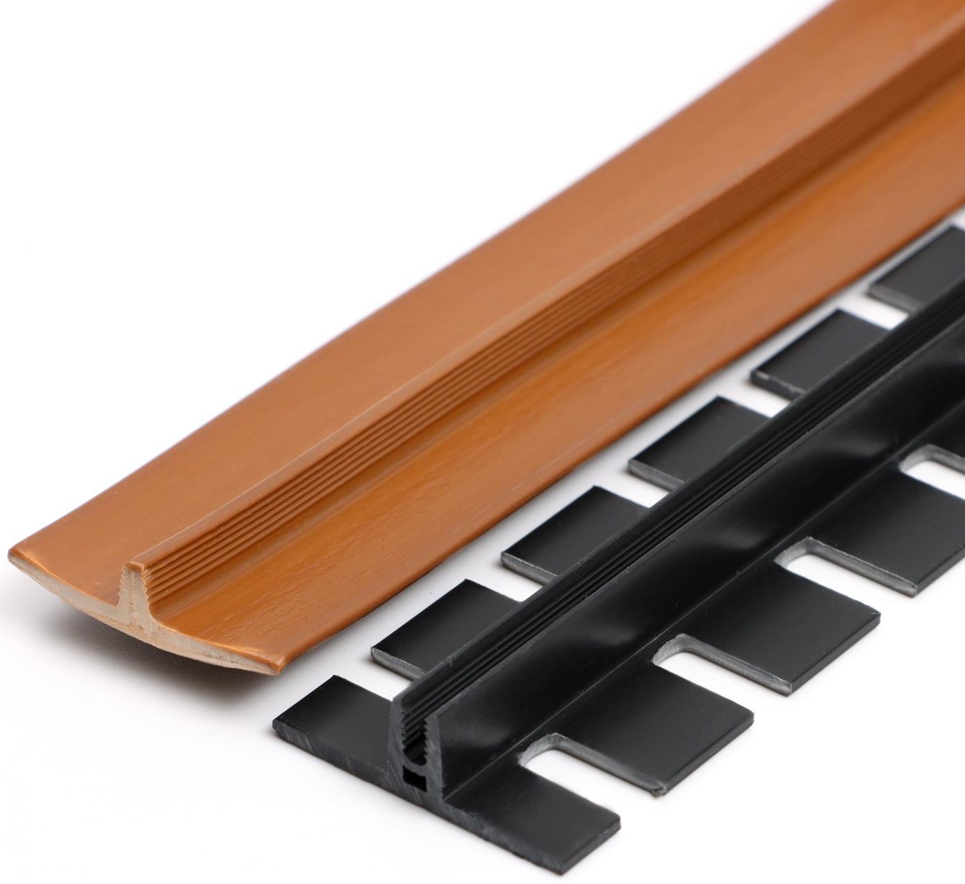 Гибкий порог с крепежом SmartProfile BR 401 Орех neraco, 3 м