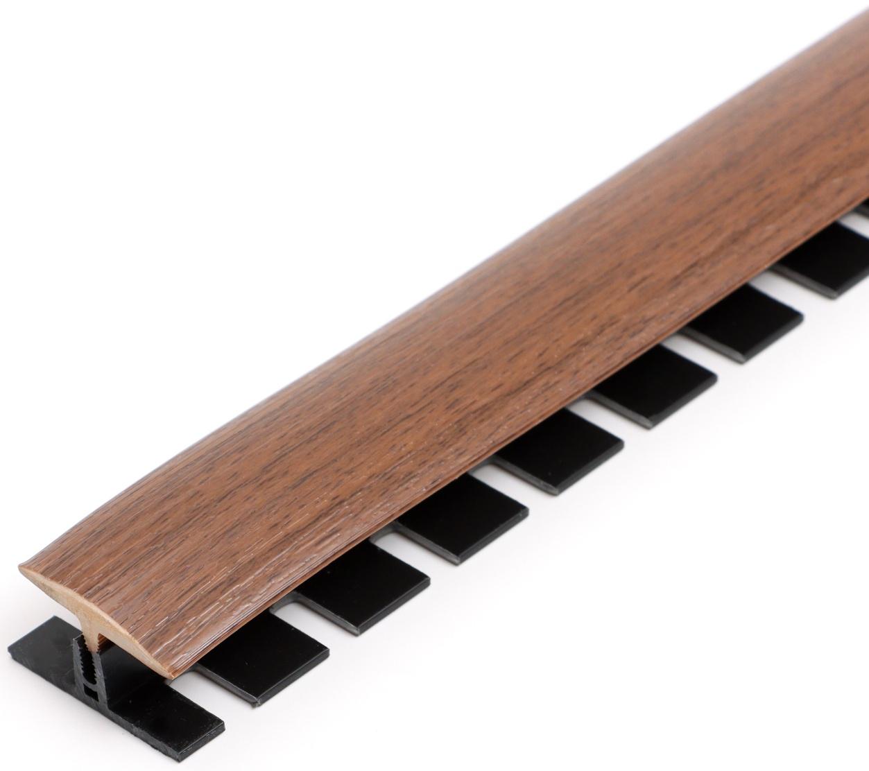 Гибкий порог с крепежом SmartProfile BR 401 Орех neraco, 3 м